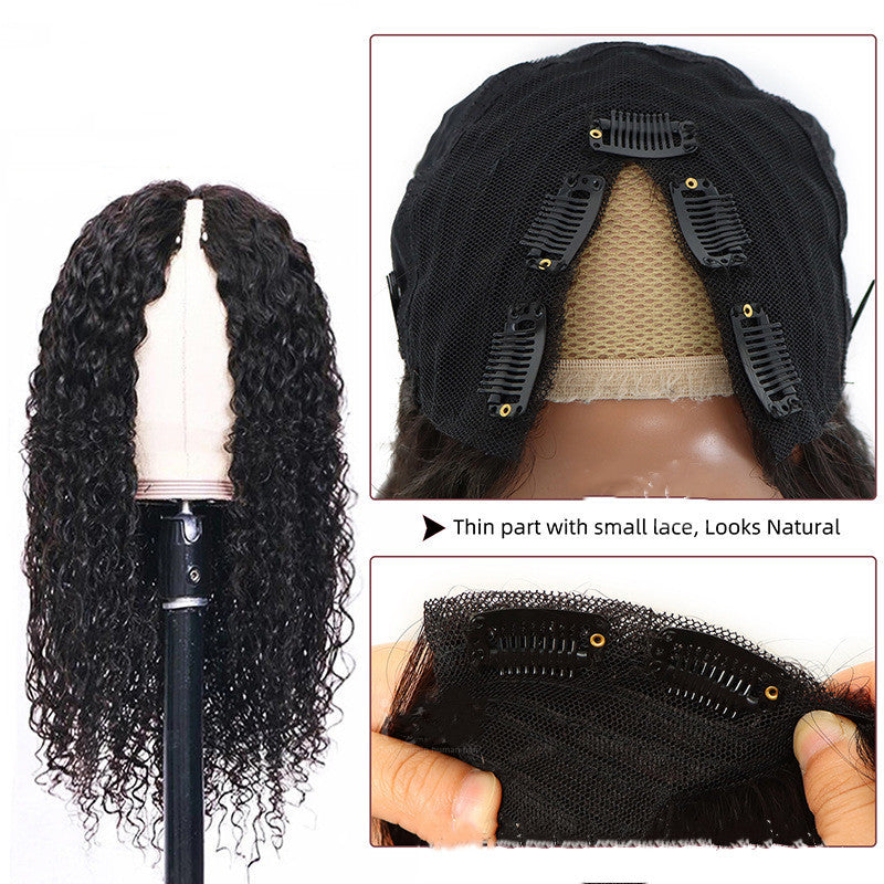 V-shaped Human Hair Curly