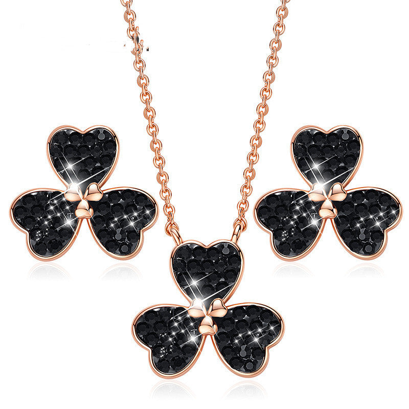 Simple And Versatile Creative Crystal Earring Set Women