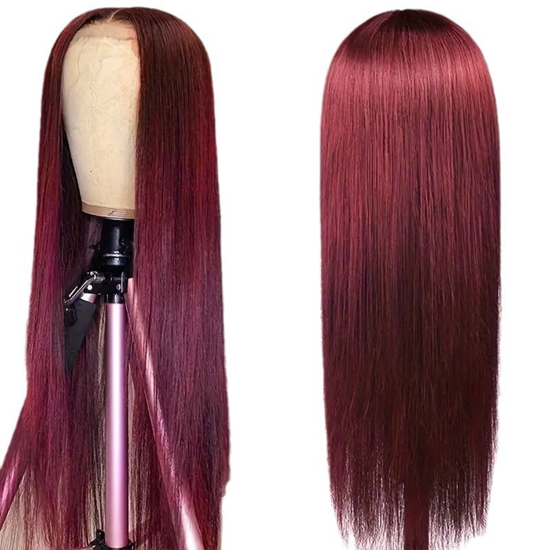 Wine Red Straight Hair