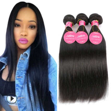 Real human hair straight