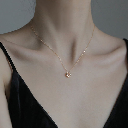 Geometric Circle Necklace Women