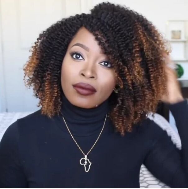 Wig short curly hair
