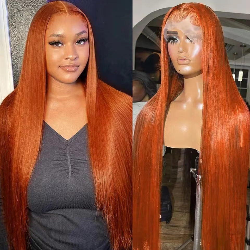 Orange Lace Straight Hair