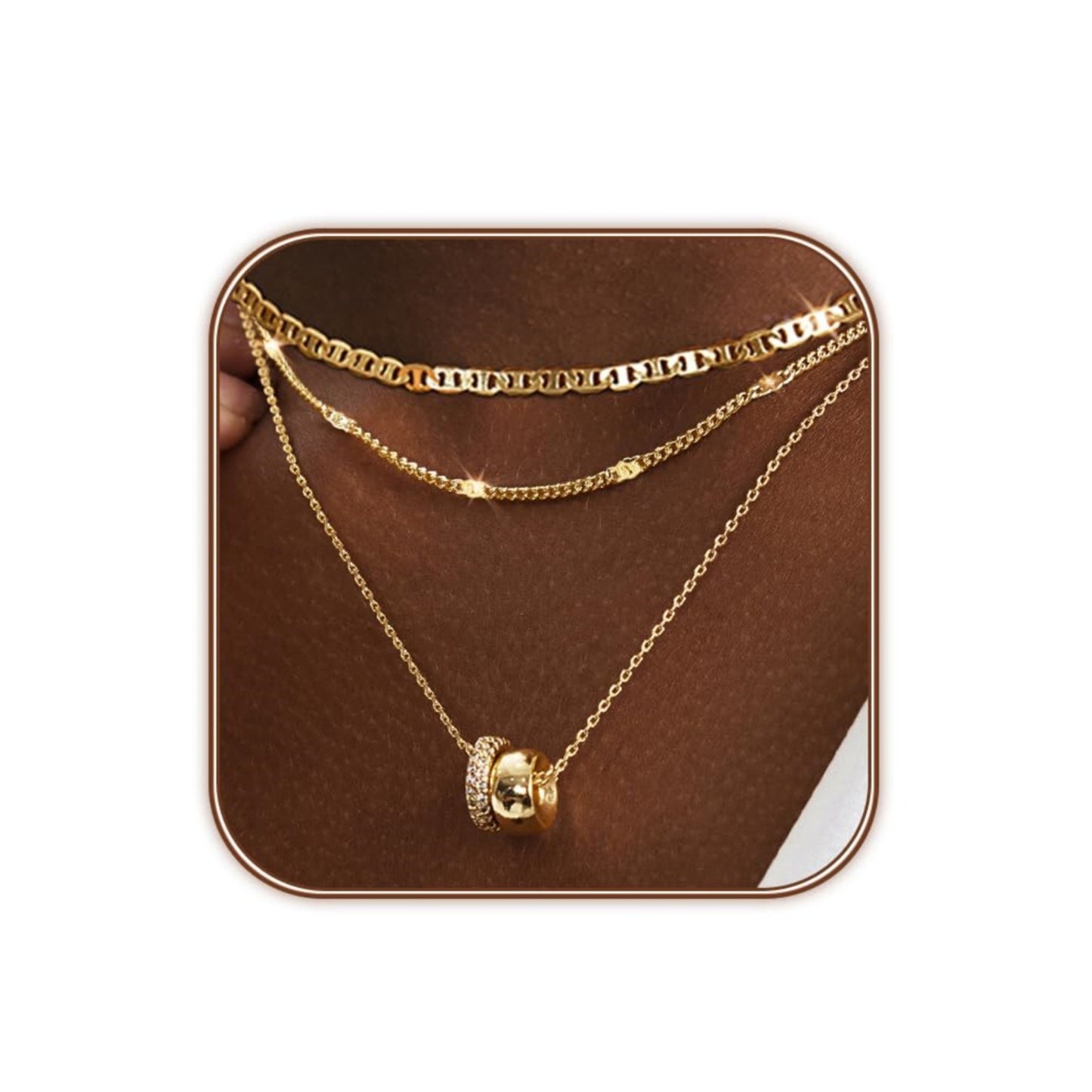 Necklace Zircon-laid