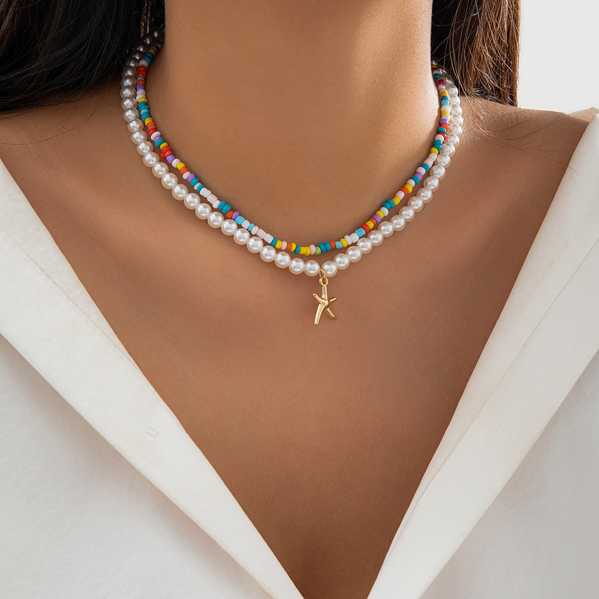 Starfish Shell Necklace For Women Necklace