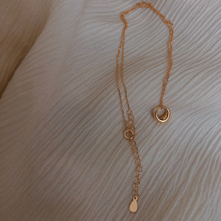 Geometric Circle Necklace Women