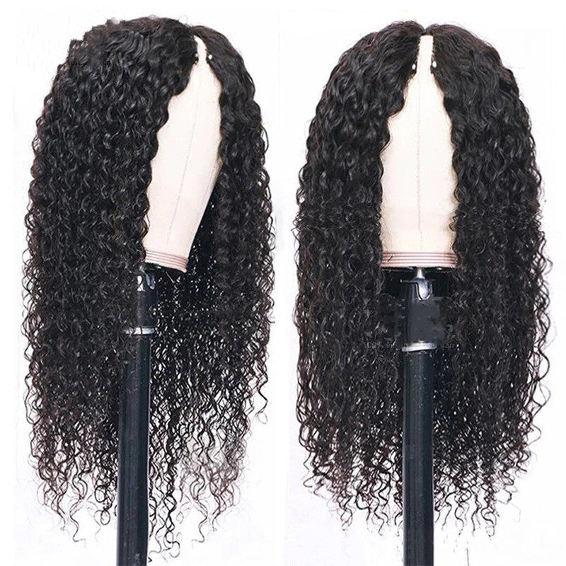 V-shaped Human Hair Curly