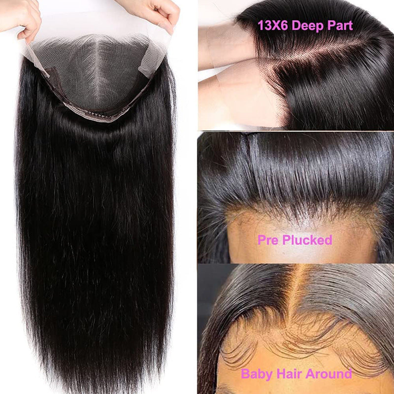 13x6 straight lace front hair