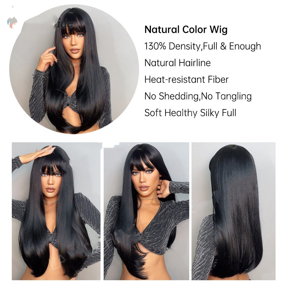 Straight Bangs Straight Hair