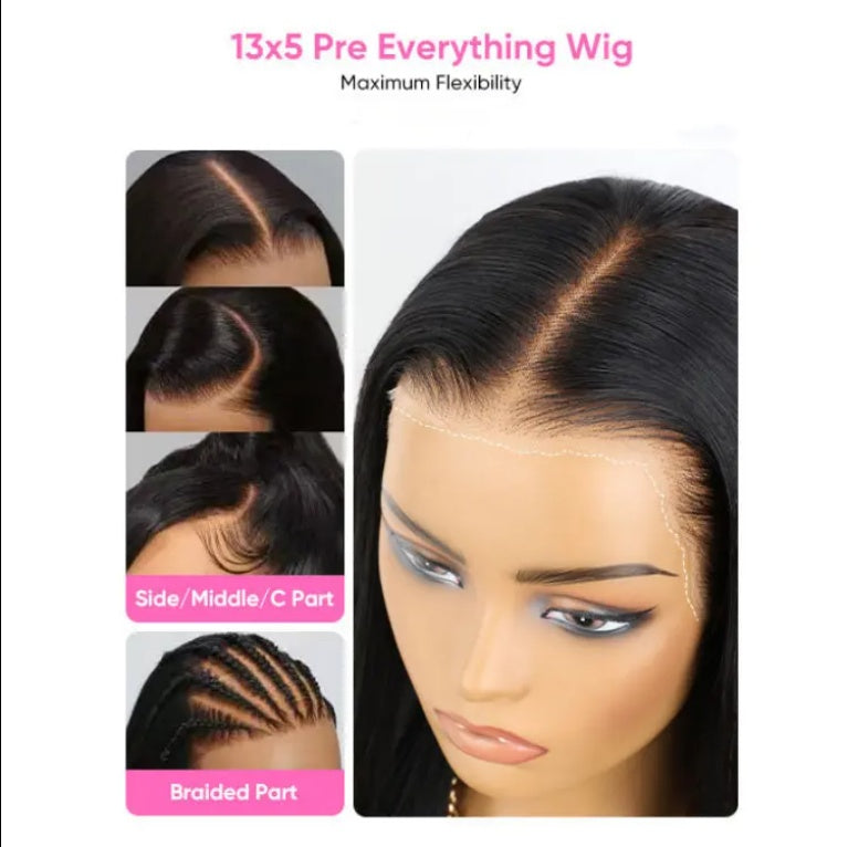 Pre-glue Free  Wavy Lace Wig