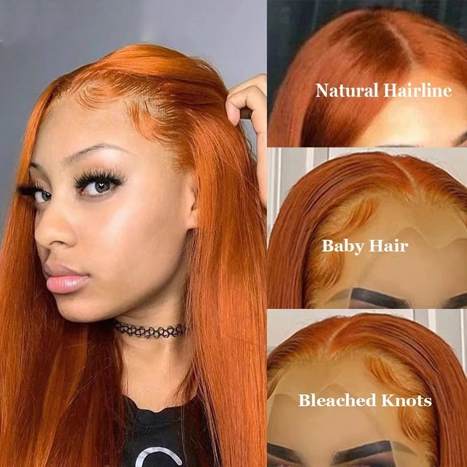 Orange Lace Straight Hair