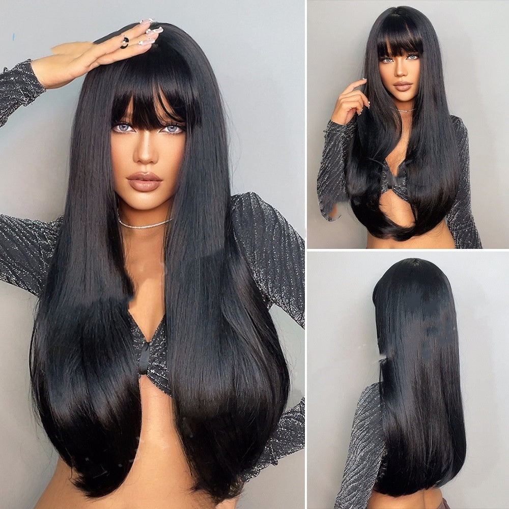 Straight Bangs Straight Hair
