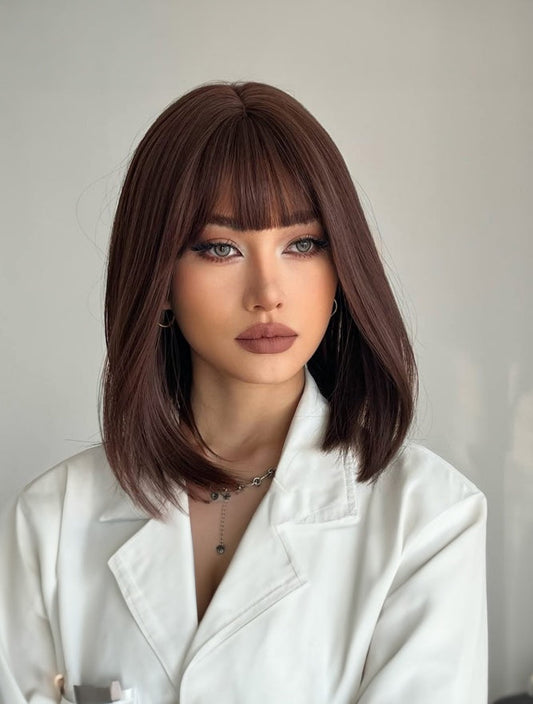 Natural Black Short Bob Wig